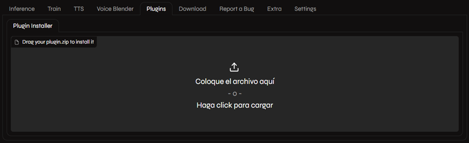 A screenshot of the Plugin Installer in Applio.